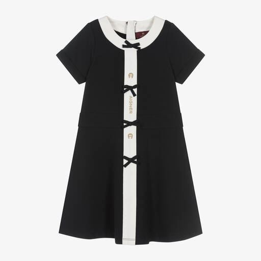 AIGNER- فستان قطن لون أسود | Childrensalon