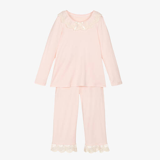 AMIKI Children-Girls Pink Modal Jersey Pyjamas | Childrensalon