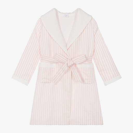 AMIKI Children-Girls Pink Stripe Dressing Gown | Childrensalon