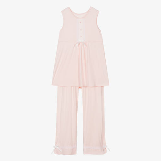 AMIKI Children-Teen Girls Pale Pink Micromodal Pyjamas | Childrensalon