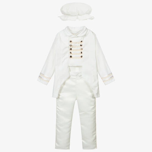 Andreeatex-Boys Ivory Velvet Suit Set | Childrensalon