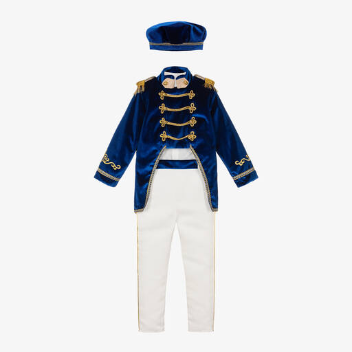 Andreeatex-Boys Royal Blue Velvet Suit | Childrensalon