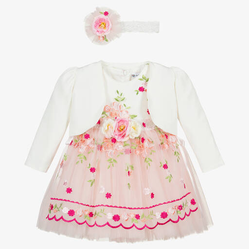 Andreeatex-Кремово-розовый комплект с платьем из тюля | Childrensalon