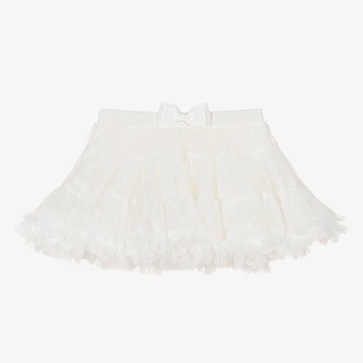 Angel's Face-Baby Girls White Tulle Tutu Skirt | Childrensalon