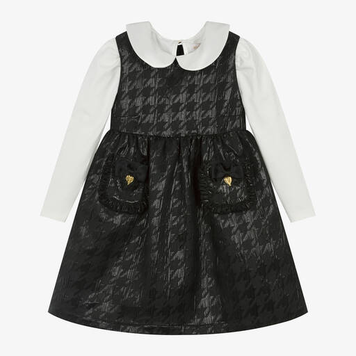 Angel's Face-Girls Black Houndstooth Dress Set | Childrensalon