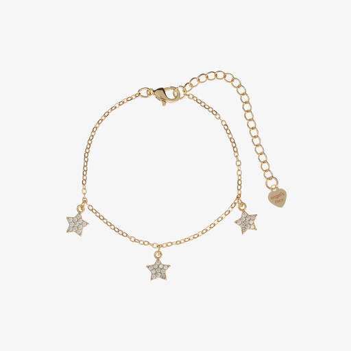 Angel's Face-Girls Gold Plated Star Bracelet (19cm) | Childrensalon