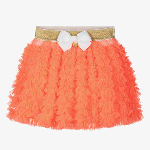 Angel's Face-Girls Neon Orange Tulle Tutu Skirt | Childrensalon