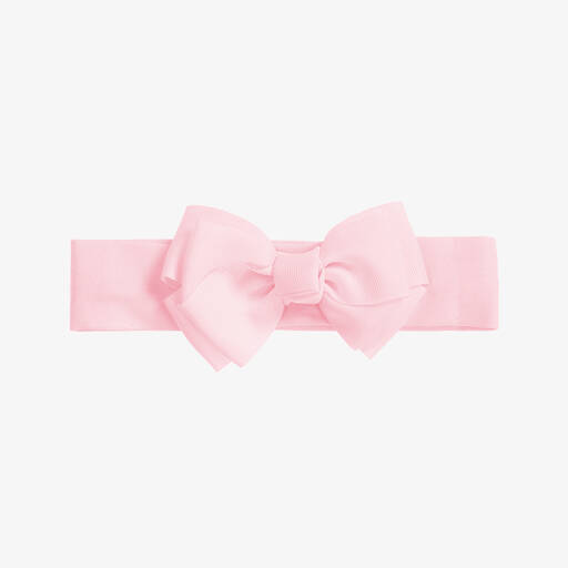 Angel's Face-Girls Pale Pink Bow Headband | Childrensalon