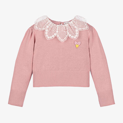 Angel's Face-Girls Pink Cotton Knit Sweater | Childrensalon