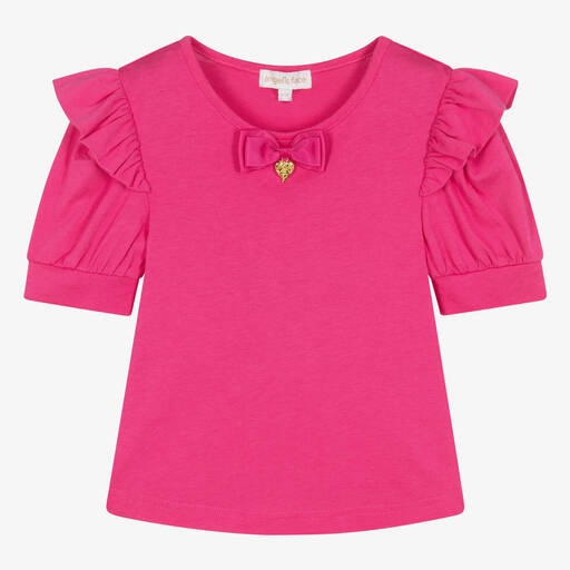 Angel's Face-Розовая футболка из хлопка и модала для девочек | Childrensalon