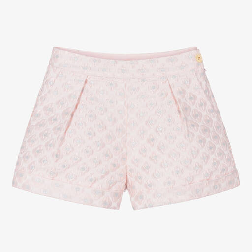 Angel's Face-Girls Pink Flower Jacquard Shorts | Childrensalon