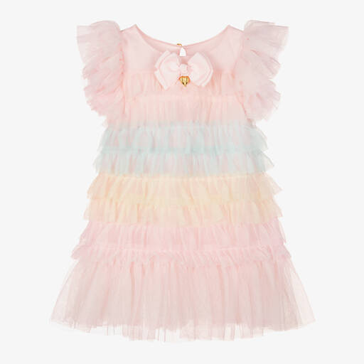 Angel's Face-Girls Pink Frilly Tulle Dress | Childrensalon