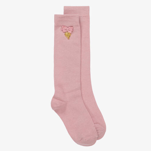 Angel's Face-Girls Pink Long Socks | Childrensalon