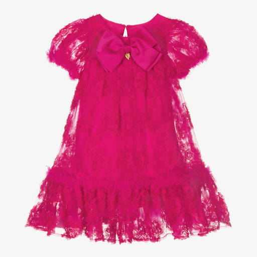 Angel's Face-Girls Pink Tulle Floral Dress | Childrensalon