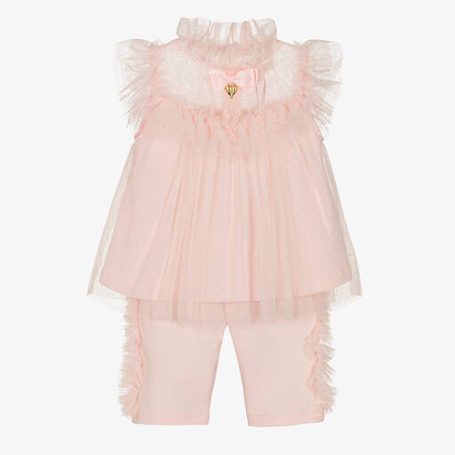 Angel's Face-Girls Pink Tulle Shorts Set | Childrensalon