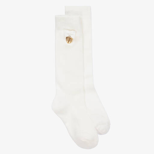 Angel's Face-Weiße lange Socken (M)  | Childrensalon