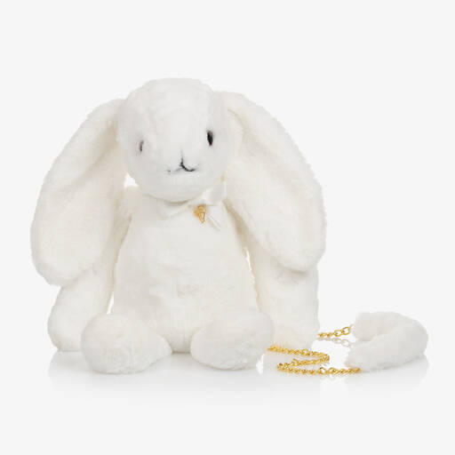 Angel's Face-Белая плюшевая сумка-кролик (41см) | Childrensalon