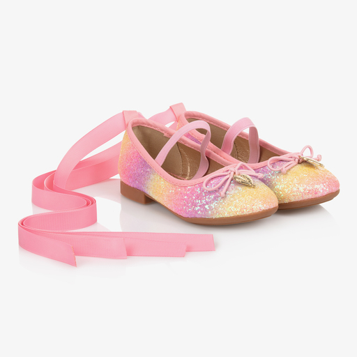 Angel's Face-Pink Rainbow Ballerina Shoes | Childrensalon