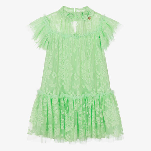 Angel's Face-Teen Girls Green Tulle Lace Dress | Childrensalon