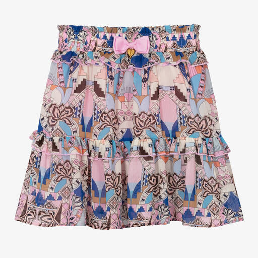 Angel's Face-Teen Girls Pink & Blue Chiffon Skirt | Childrensalon