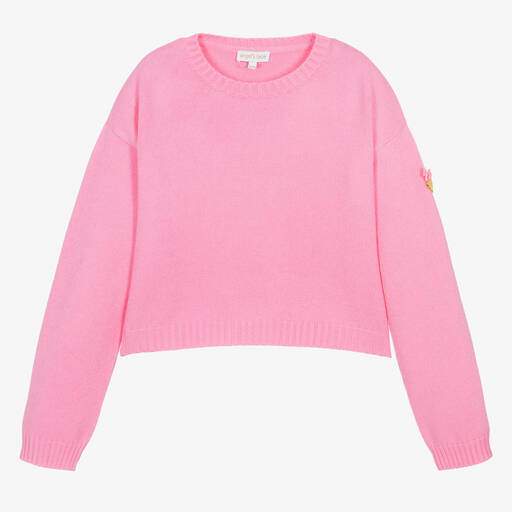 Angel's Face-Teen Girls Pink Knit Butterfly Sweater | Childrensalon