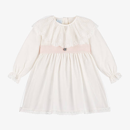 Artesanía Granlei-Baby Girls Ivory Tulle Dress | Childrensalon