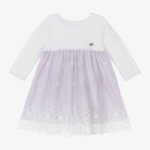 Artesanía Granlei-Baby Girls Lilac Tulle Dress | Childrensalon