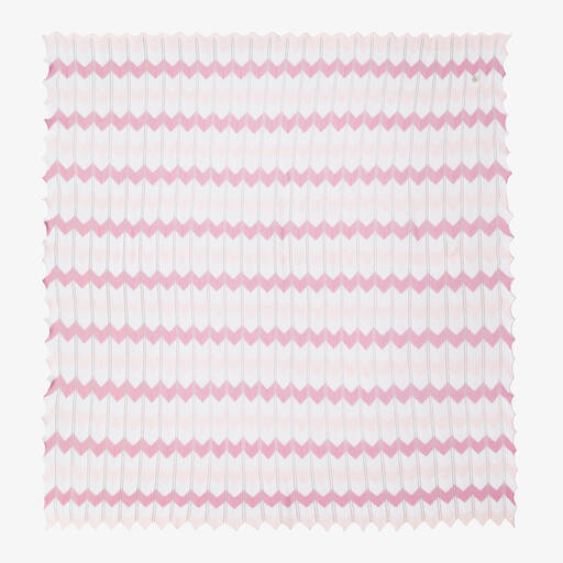 Artesanía Granlei-Baby Girls Pink Cotton Knit Shawl | Childrensalon