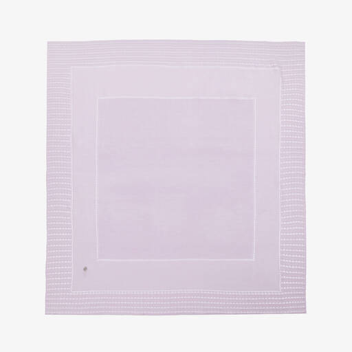 Artesanía Granlei-Baby Girls Purple Knitted Blanket (109cm) | Childrensalon