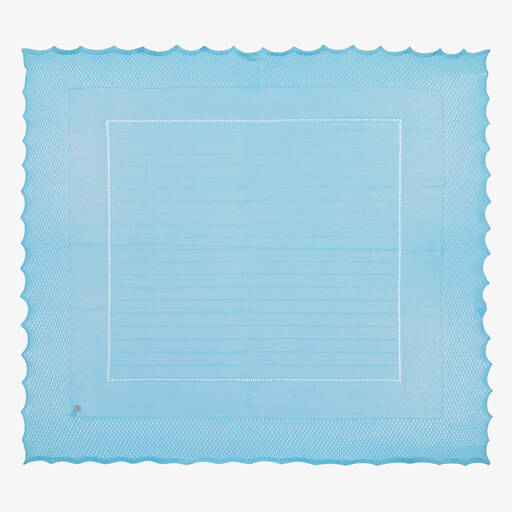 Artesanía Granlei-Châle bleu en coton 121cm | Childrensalon