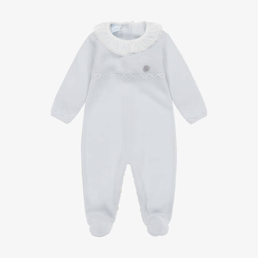 Artesanía Granlei-Grey Knitted Babygrow | Childrensalon