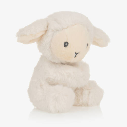 Aurora-Ivory Lamb Baby Rattle Toy (14 cm) | Childrensalon