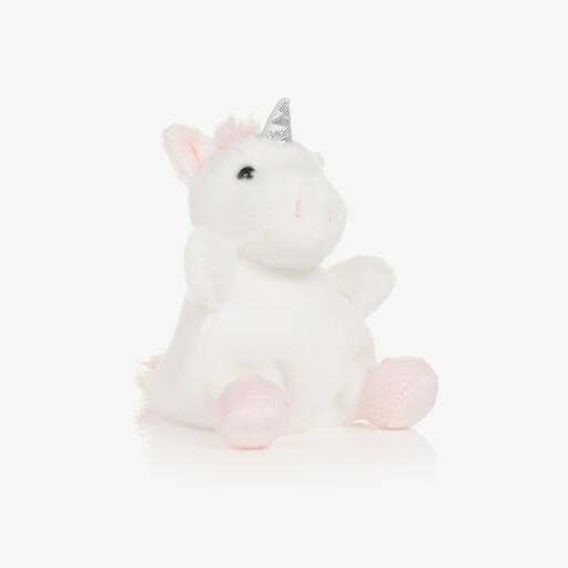Aurora-White Sassy Unicorn Soft Toy (12 cm) | Childrensalon