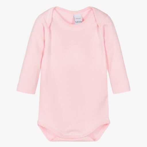 Babidu-Baby Pink Cotton Bodyvest | Childrensalon