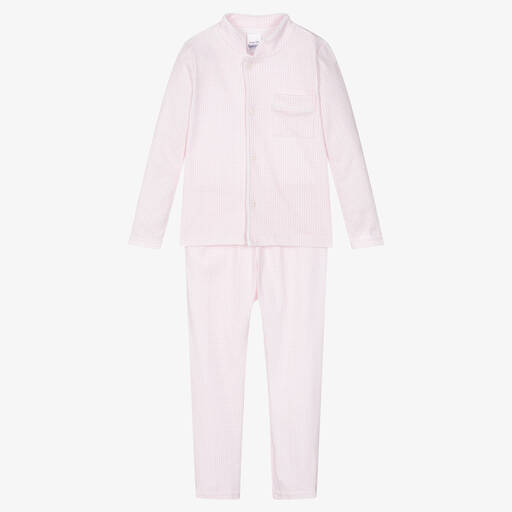 Babidu-Pyjama rose vichy en coton fille | Childrensalon