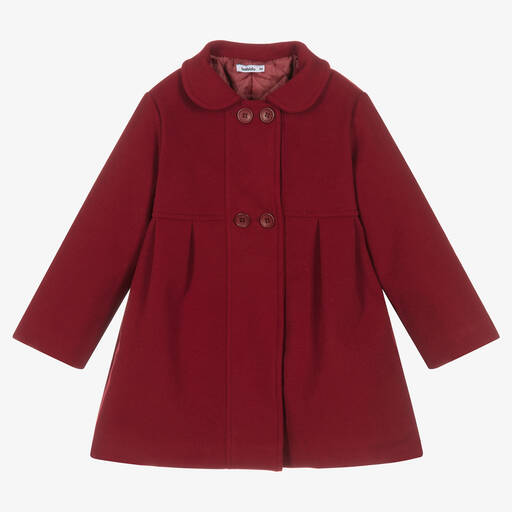 Babidu-Manteau rouge classique fille | Childrensalon
