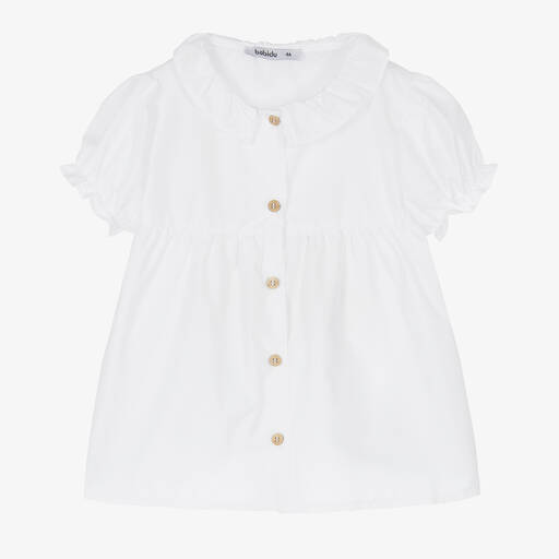 Babidu-Белая блузка из поликоттона | Childrensalon