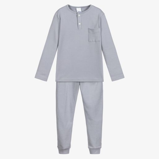 Babidu-Grauer Pyjama aus Baumwolljersey | Childrensalon
