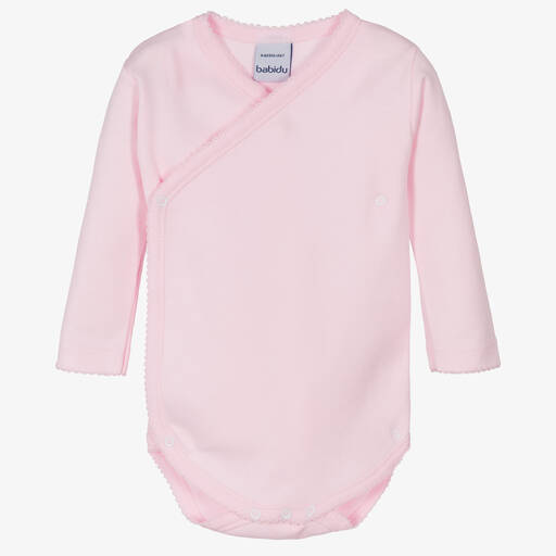 Babidu-Pink Cotton Baby Bodyvest | Childrensalon