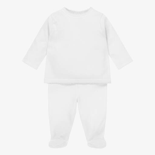 Babidu-Белый топ со штанишками для малышей   | Childrensalon