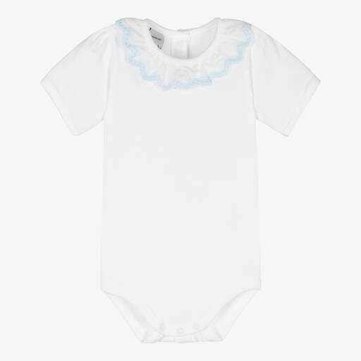 Babidu-White Cotton Bodysuit | Childrensalon