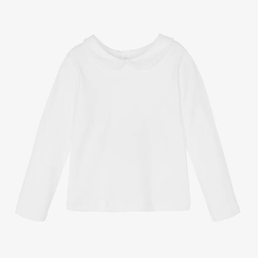 Babidu-Белая рубашка из хлопкового джерси | Childrensalon