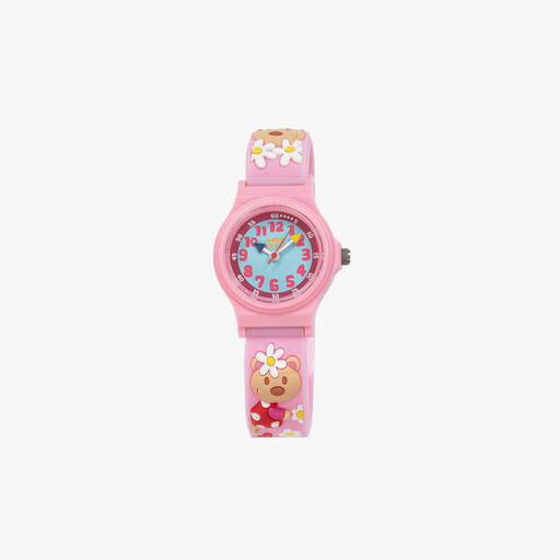 Baby Watch, Paris-Pink Teddy Bear Analogue Watch | Childrensalon