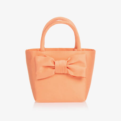 Balloon Chic-Girls Orange Cotton & Silk Handbag (24cm) | Childrensalon