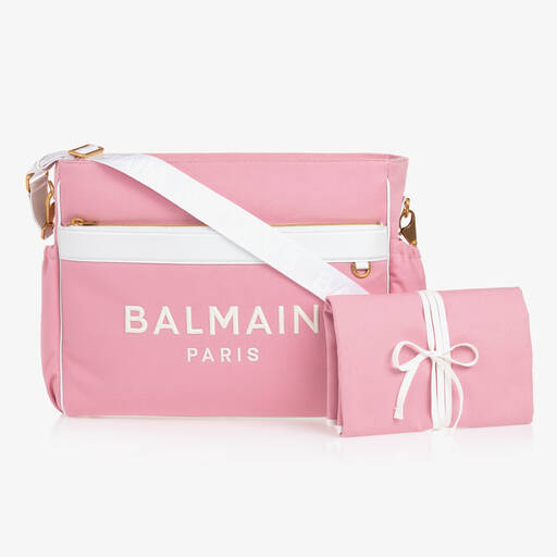 Balmain-Розовая пеленальная сумка из хлопка (49см) | Childrensalon