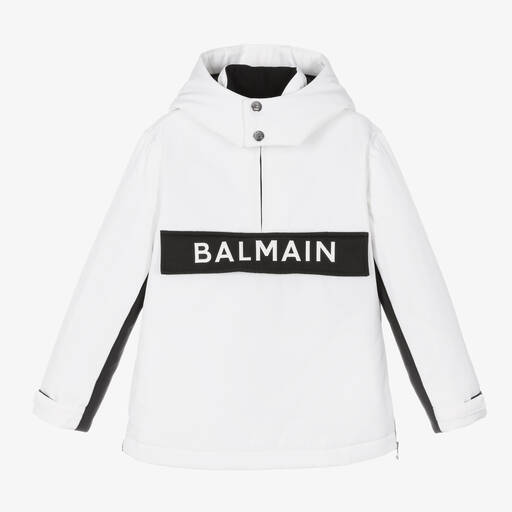 Balmain-Teen White & Black Ski Jacket | Childrensalon