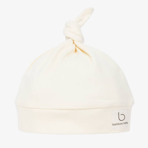 Bamboo Baby-Ivory Organic Cotton Hat | Childrensalon