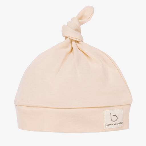 Bamboo Baby-قبعة قطن عضوي لون زهري للمولودات | Childrensalon