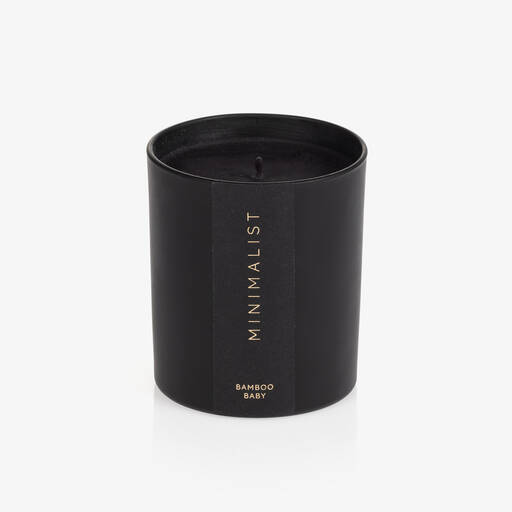 Bamboo Baby-Scented Black Candle (9cm) | Childrensalon