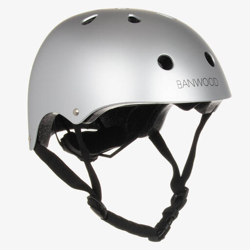 Banwood-Metallic Silver Helmet | Childrensalon
